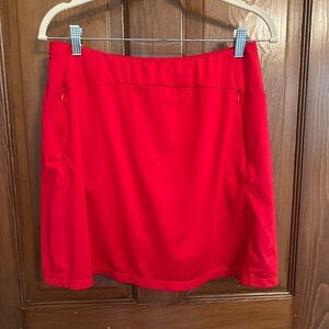 Tail Red Mini Skirt - Casual sports skort with pockets